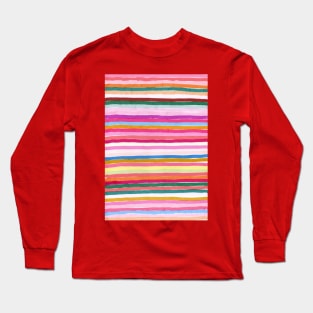 Colorful Horizontal Stripes Long Sleeve T-Shirt